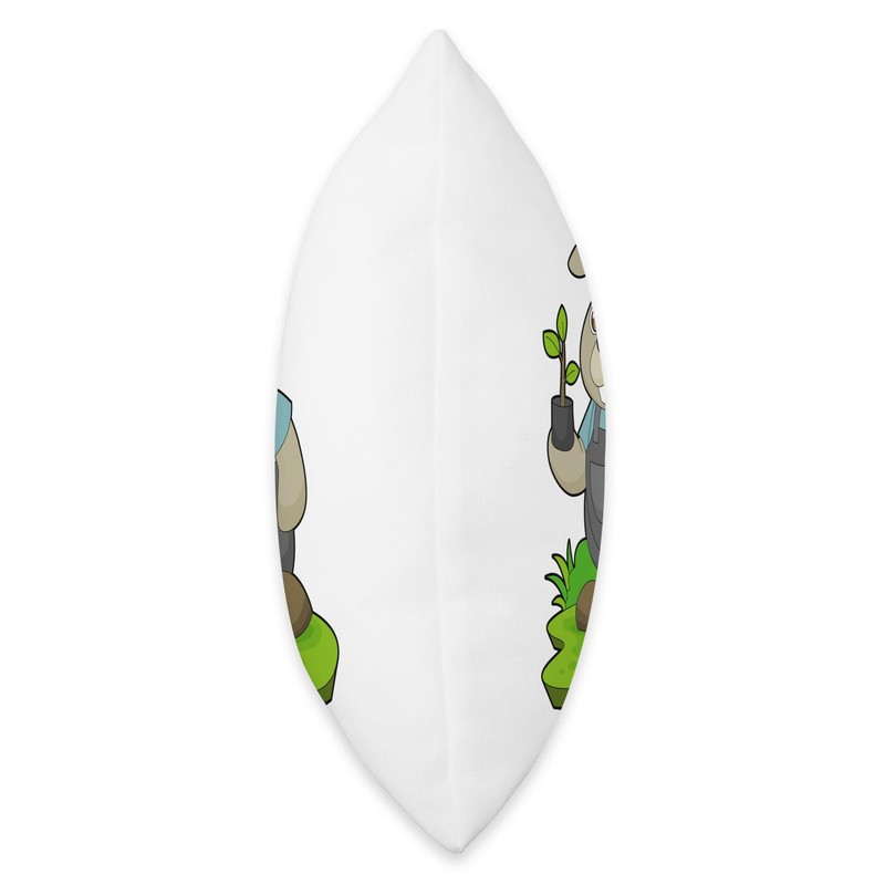 Rabbit Farmer Seedling Throw Pillow