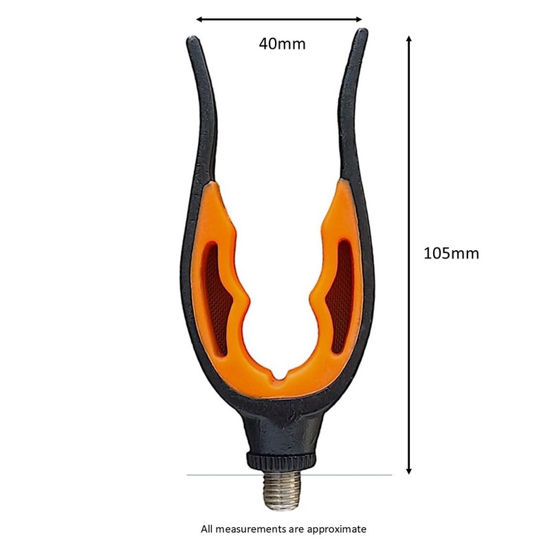 TJR Tackle 2 Rod Rest Heads Coarse Fishing Gripper rear