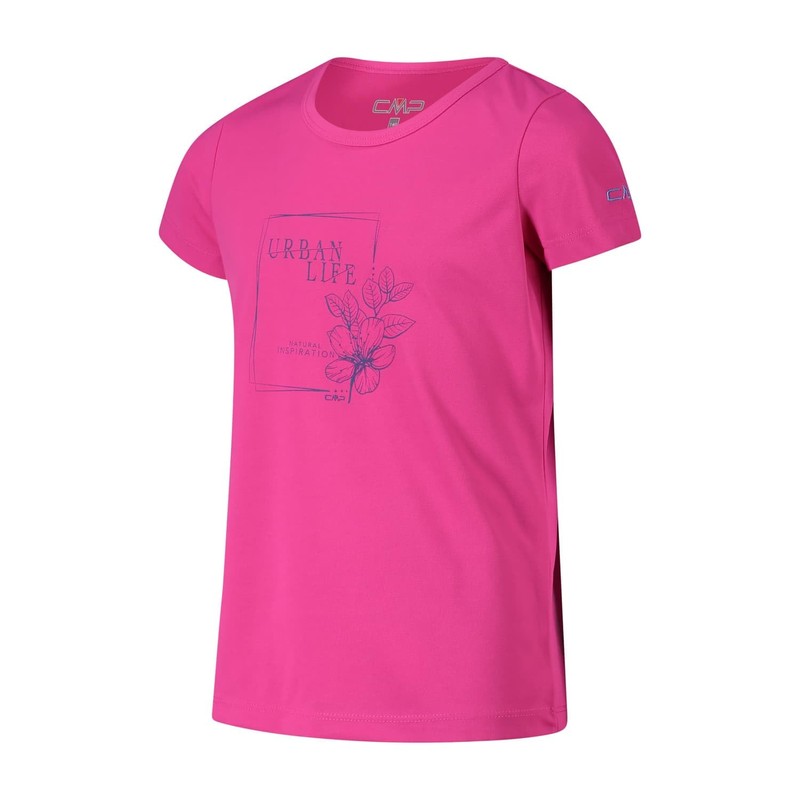 CMP T-Shirt Maglietta, Fuxia, 98 Unisex-Bambini e Ragazzi