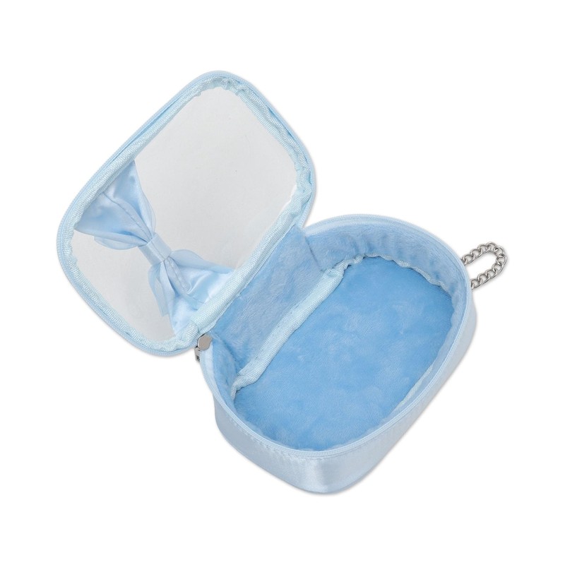 Wigo Women's Double Ribbon, Satin Sewn Pouch, saxon blue
