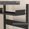 3-Tier Spice Rack Organizer with Knife Holder, Black Metal Counter