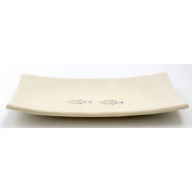 Potamoto SOUSEN Seto Ware Fish Rectangular Plate, Medium, Set of 2