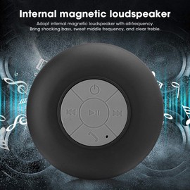 Shower Speaker, Mini Wireless Handsfree Portable Speakerphone, Bathroom Waterproof Music Player, with Suction Cup for Home Party Outdoor Travel Pool