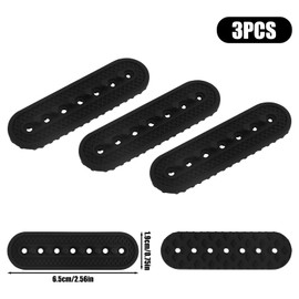 Gosknor 3pcs Hat Extender with Holes, Reusable Cap Size Extender Adjustable Hat Strap Replaceable Hat Extender Straps Snapback Snap Extender for Hats for Women Men(Black)