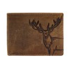 Lemasi Genuine Leather Wallet for Men, Natural Hunter Leather with