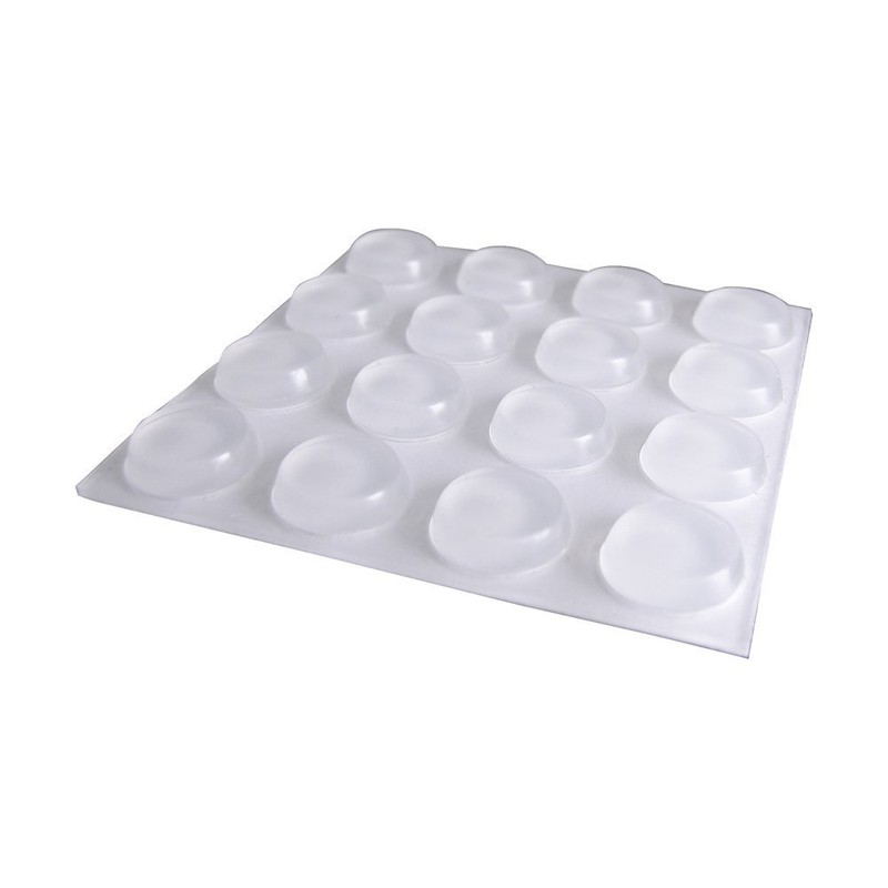 Shepherd Hardware 1/2-Inch Surface Gard Clear Adhesive Vinyl Bumper Pads,-