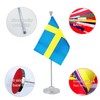 Rotenl Sweden Desk Flag, Swedish Table Office Flag with Metal