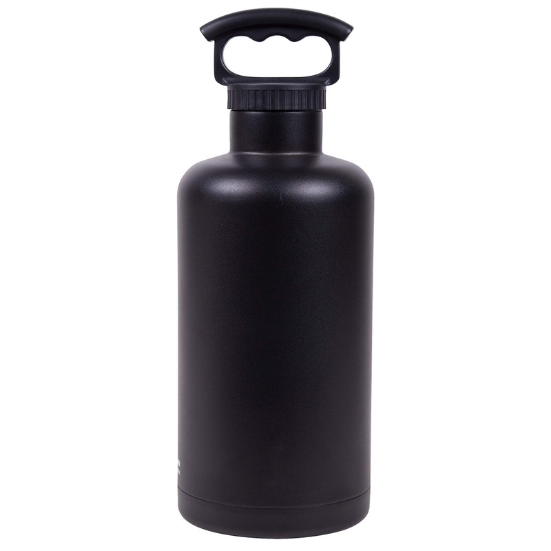 Fifty/Fifty Growler, Double Wall Vacuum Insulated Water Bottle, Stainless Steel,