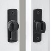 INIRET 2 Packs Black Barn Door Latches,90/180 Degree Gate Lock,Aluminum