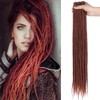 Mscat 24 Inch Dreadlock Extensions 20 Strands Copper Red Soft