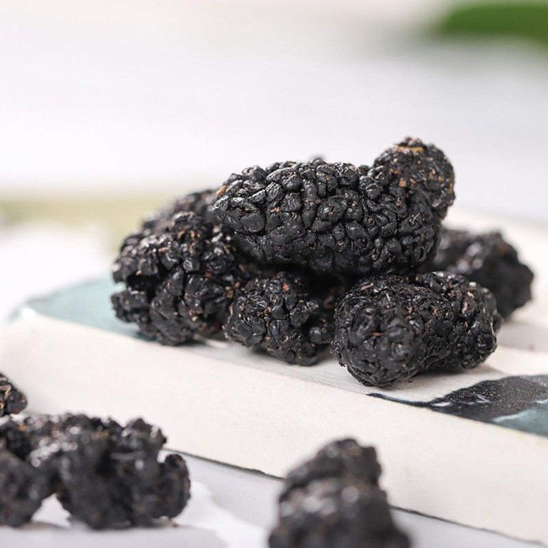 Premium Dried Black Mulberry 4oz (113g), Natural Sweet & Tart