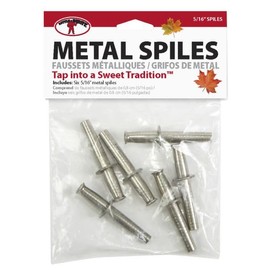 Little Giant® Spiles 5/16" | Tree Tapping | Maple Syrup Sap Collecting Equipment | Hook for Hanging Bucket | Made in USA | Stainless Steel | 10 Pack