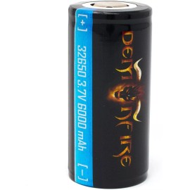 Demonfire IMR 32650 Rechargeable Flat Top LiMn Battery High Drain 3.7V 6000mAh