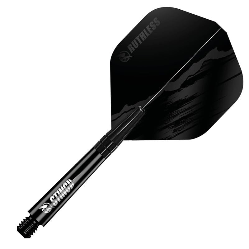 RUTHLESS Sting | Polycarbonate Dart Shafts Solid Black with Black