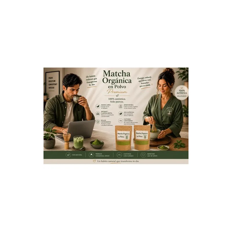 Té Matcha Orgánica Premium 100 Natural Polvo 500g