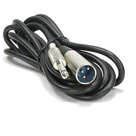 SF Cable, 15ft XLR 3P Male 1/4" Mono Microphone Cable