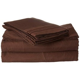 MattRest Luxury Silky-Soft 1800 Series Premium Collection - Wrinkle-Free 5-Piece Bed Sheet Set, Deep Pocket up to 16 inch, Split King, Chocolate Brown