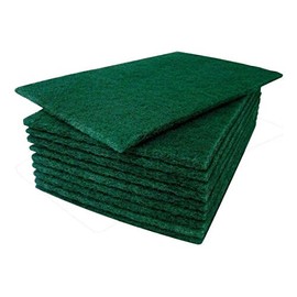We Can Source It Ltd - Green Single-Sided Large Scourers - Heavy-Duty Scourer Pads - For Domestic and Commercial Use - For Cleaning Utensils, Baseboards, Floors - 10 Pack