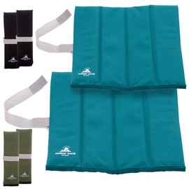 2 x Outdoor World X-Large Folding Sit Mat - Portable Seat Pad - Lightweight Sitting Cushion for Hiking Camping Park Picnic Fishing Beach - Insulated, Waterproof, Moisture-proof (2 x Teal X-Large)