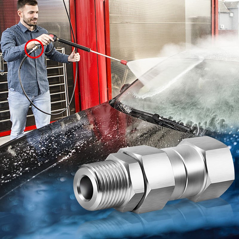 Boltigen Pressure Washer Swivel, 3/8 NPT Thread Pressure Washer Stainless