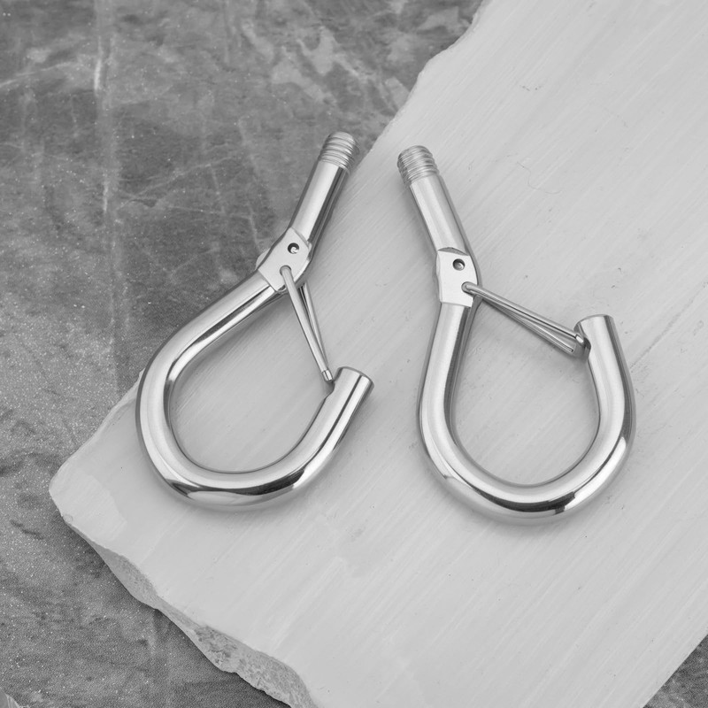 eMagTech Pack of 10 M6 Screw Hooks Hanging Spring Buckle