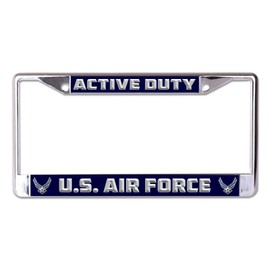 U.S. Air Force Active Duty Chrome License Plate Frame
