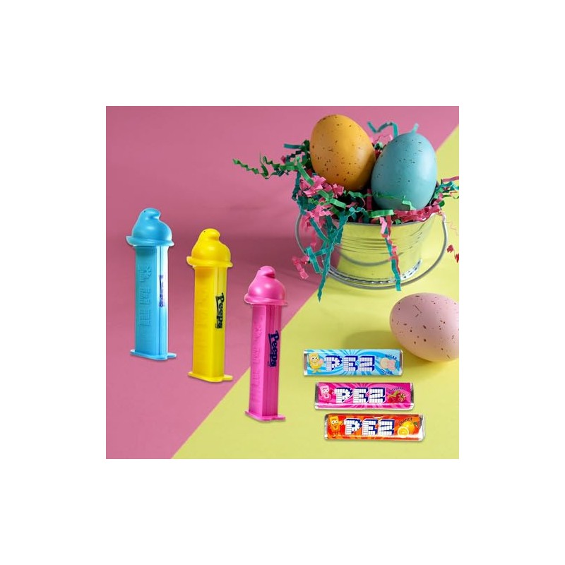 Snackivore Peeps Easter Pez Candy Dispenser 3 Pack. Easter Pez