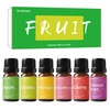 Fruit Fragrance Oils, 6x10ml Summer Essential Diffuser Oils Set, Aromtopia
