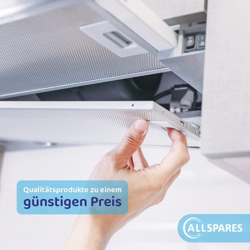 AllSpares Activated Carbon Filter (x2) for Cooker Hoods Suitable for