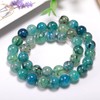 10mm Green Dragon Vein Agate Round Beads, 35 Pcs for