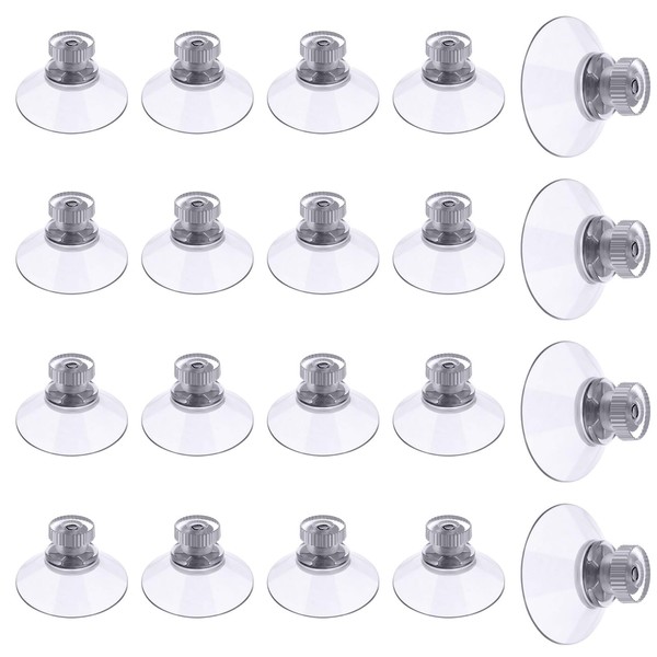 Flintronic Pack of 20 Suction Cups with Thread and Knurled