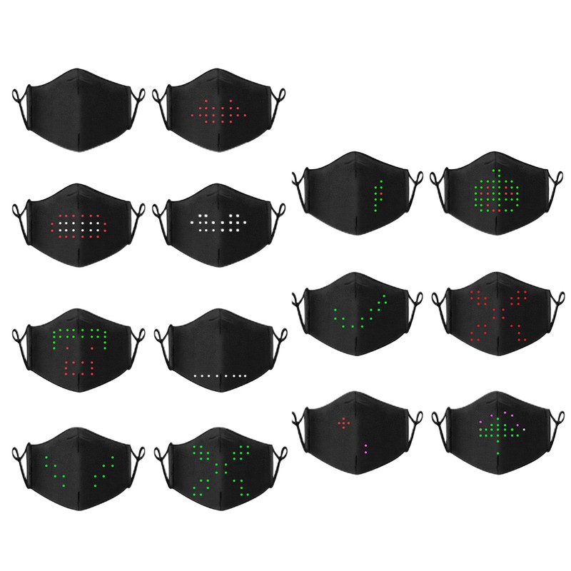 LED Voice Activated Face Cover Smart Face Cover Soft Comfortable