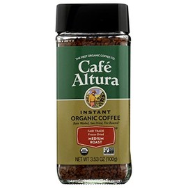 Cafe Altura Organic Medium Roast Freeze Dried Instant Coffee, Non GMO, Kosher, 3.5 Ounce (Pack of 6)