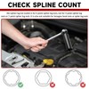 Large 6 Spline Lug Nut Socket, Wheel Lock Key Removal