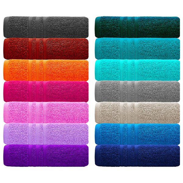 Lashuma Washcloth Grey - Anthracite, 6 x Toilet Hand Towels,