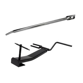 Mytee Products Strap Winder w/Winch Bar for Flatbed Trailer - Black Powder Coated Steel, Cargo Tie Down Ratchet Strap Winder - Winch Strap Roller for 2", 3", 4" Straps Trucking Accessories for Trucks