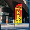 FuWeave 2 Pcs We Accept EBT Advertising Swooper Flag Banner