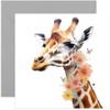 Old English Co. Watercolour Botanical Giraffe Greeting Card for Birthday - Cute Birthday Card for Mum, Nan, Her - Floral Animal Art Card for Thinking of You, Thank You | Blank Inside Envelope
