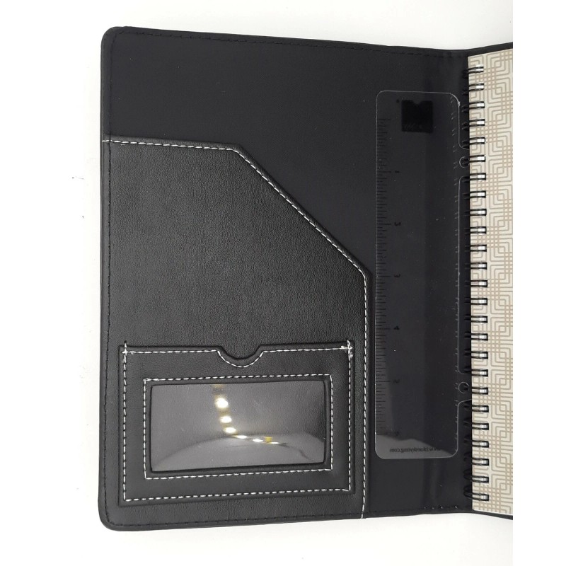 Blue Sky Pro Notes Black Notebook / Planner Faux Leather