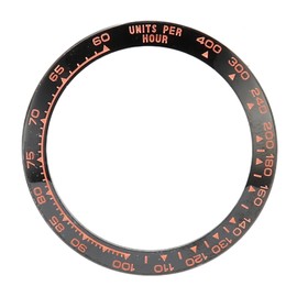 Watch Ceramic Bezel Insert Protective Accessory Replacement Number Watch Bezel Insert for Shop Rose Font Black Background
