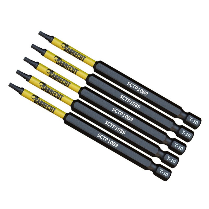 5 x SabreCut SCTP1089_5 89mm T10 TX10 Torx Tamper Proof