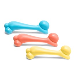 Roscoe's Pet Products Natural Rubber Dinosaur Bone Chew Toy. Safe and Non-Toxic.