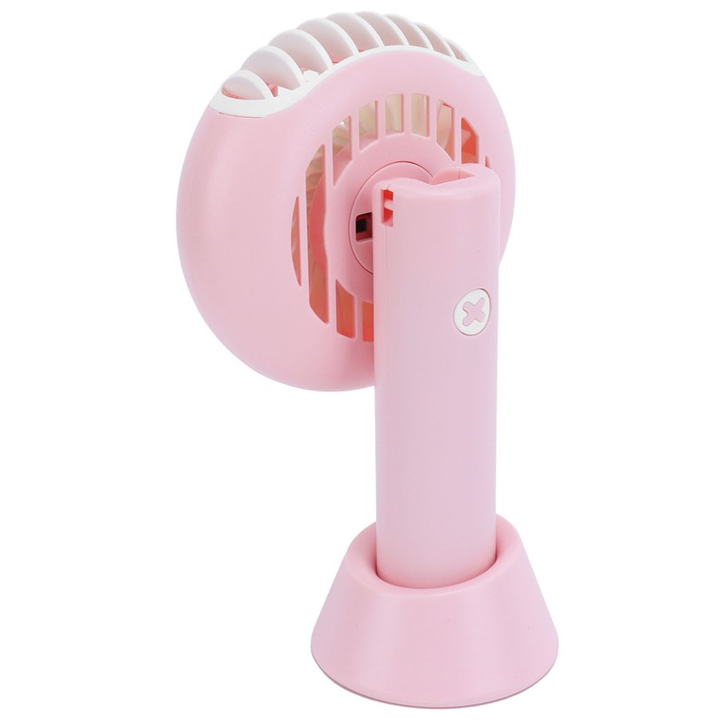 Pink USB Neck Fan Mini Portable Desktop Foldable Fan for