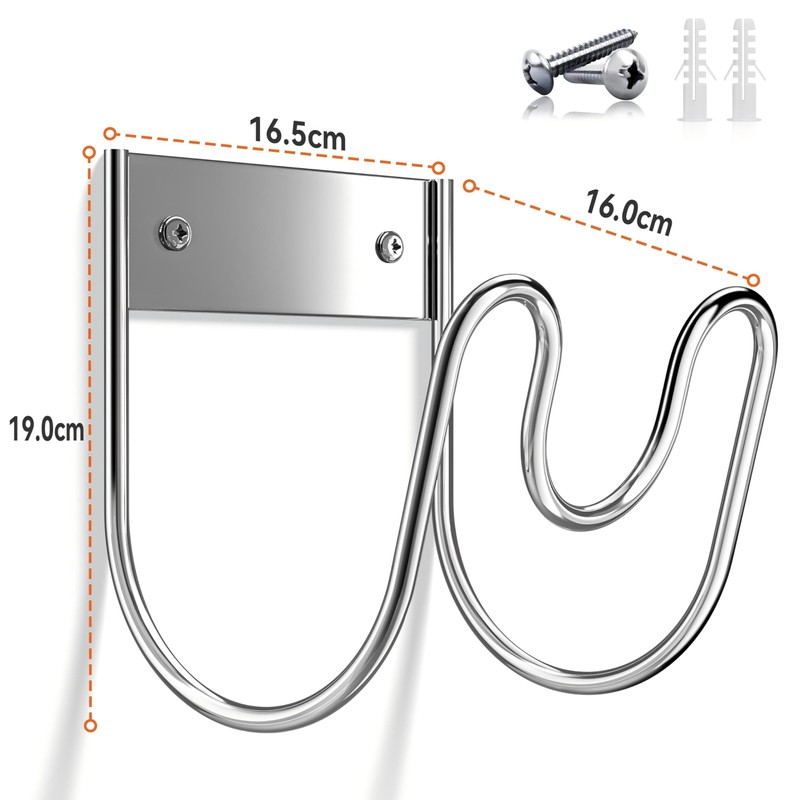 Josmimic Stainless Steel Garden Hose Holder - Extra Large Heavy