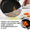 DOERDO Pasta Strainer with Handle, Handheld Stainless Steel Pasta Strainer