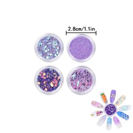 Glitter Sequins, 12 Colors Chunky Body Face Glitter for Body, Hair, Nail, Art Craft, Mixed Makeup Palette(12 Models)