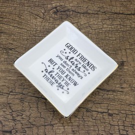 JoycuFF Friendship Gifts for Women Gifts for Women Birthday Christmas Friends Trinket Tray Decorative Ring Dish Jewelry Tray Home Decor