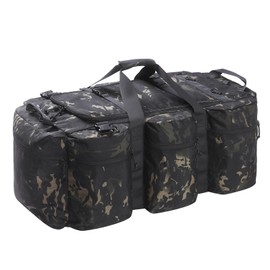 CECKQUE 105L Military Tactical Duffle Bag For Men, Extra Large Army Duffle Bag Heavy Duty Deployment Bag, Military Duffel Bag Backpack Outdoor Gear (Camo Olive)