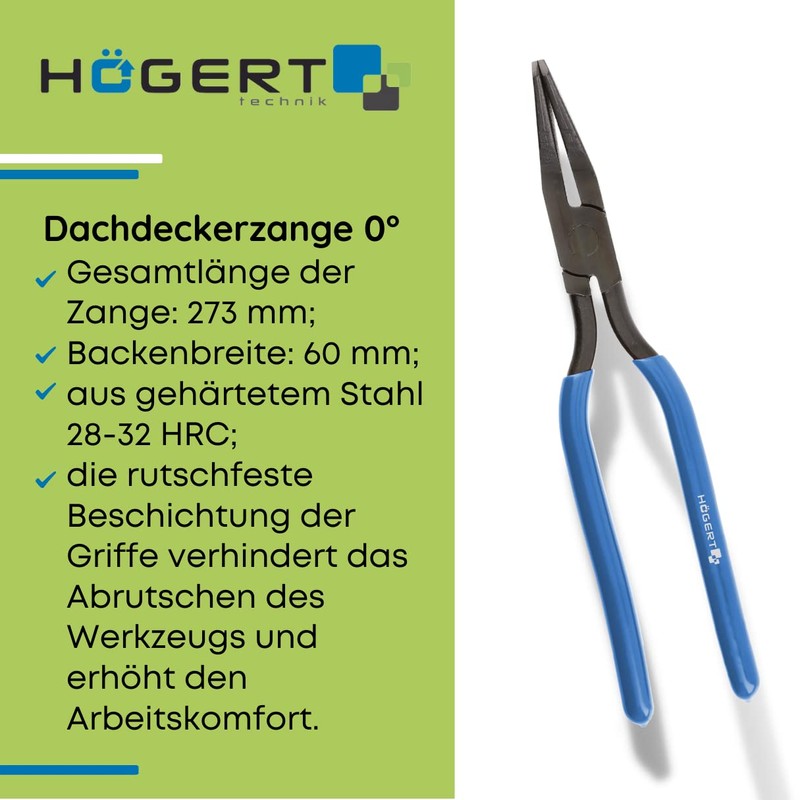 Högert Technik - Dachschellen gerade 0° - Abkantzange Biegezange Falzzange
