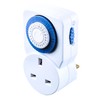 Masterplug TMS24-MP Energy Saving Daily Mechanical Segment Timer Plug, White